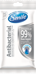Smile Antibacterial wet wipes enriched with spirit 15pcs.